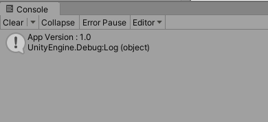 Debug.Logにゲームバージョンを表示する